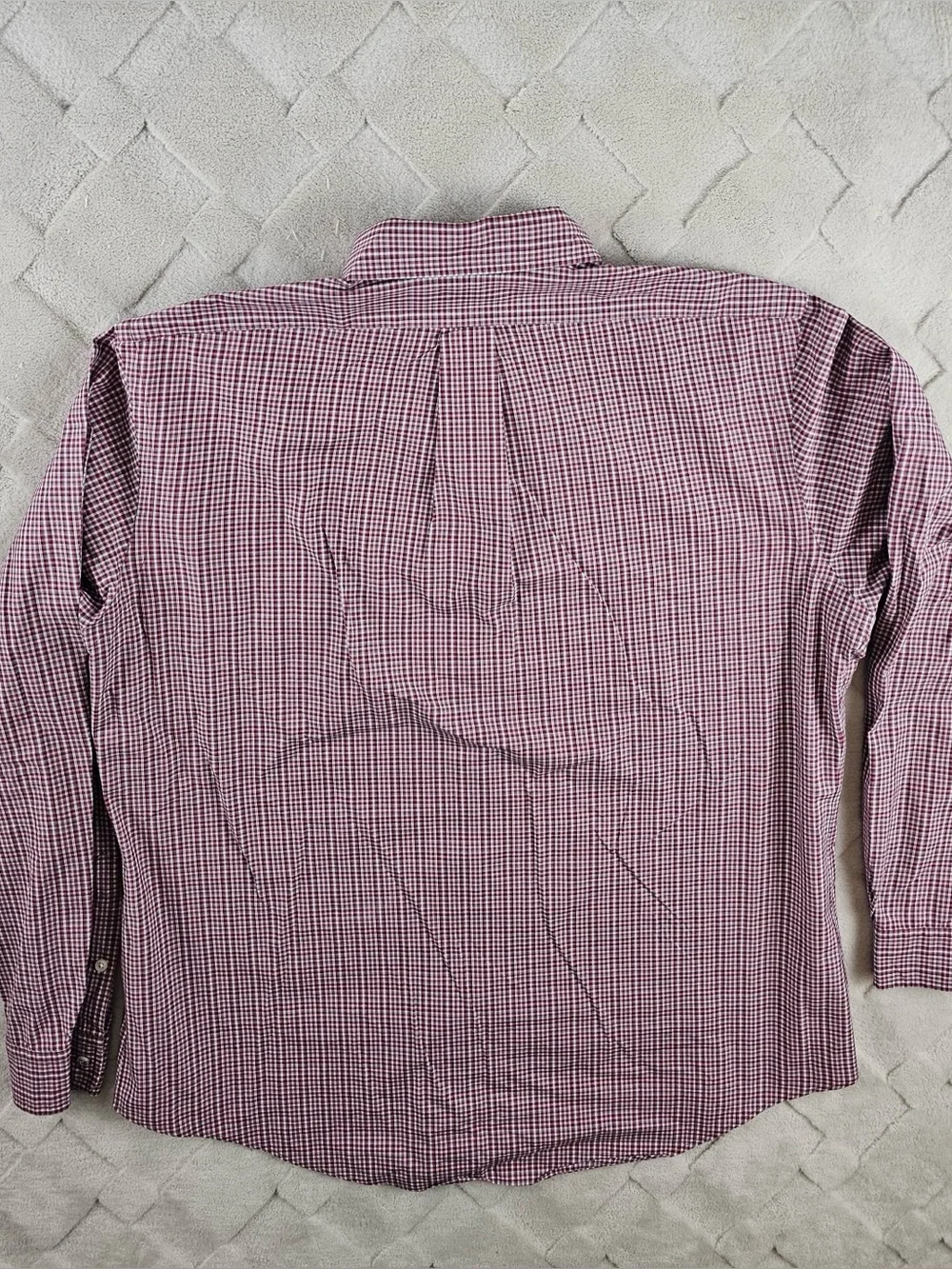 Polo Ralph Lauren Oxford Button Up Shirt Mens Large Plaid Red Long Sleeve Preppy